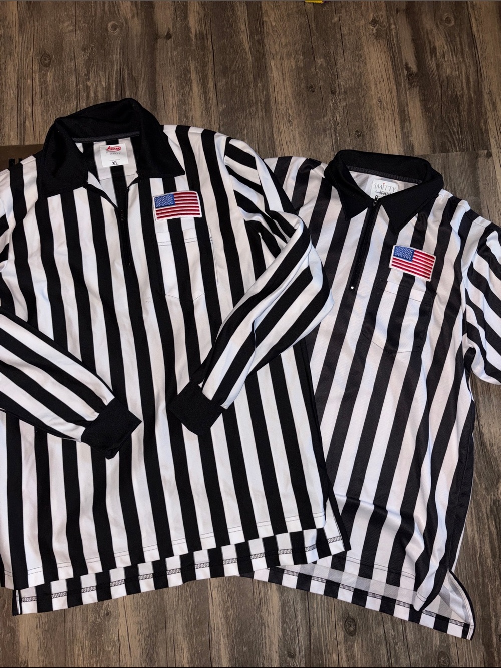 SMITTY Official Black & White Striped Referee set - XL tops - 36/30 pant